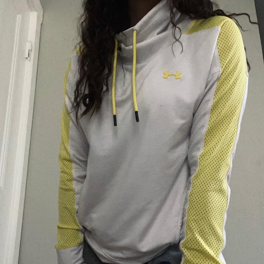 neon Under Armour turtle neck sweatshirt